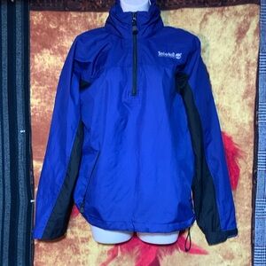 TIMBERLAND Performance-women’s blue/black long sleeve 1/4 zip windbreaker jacket